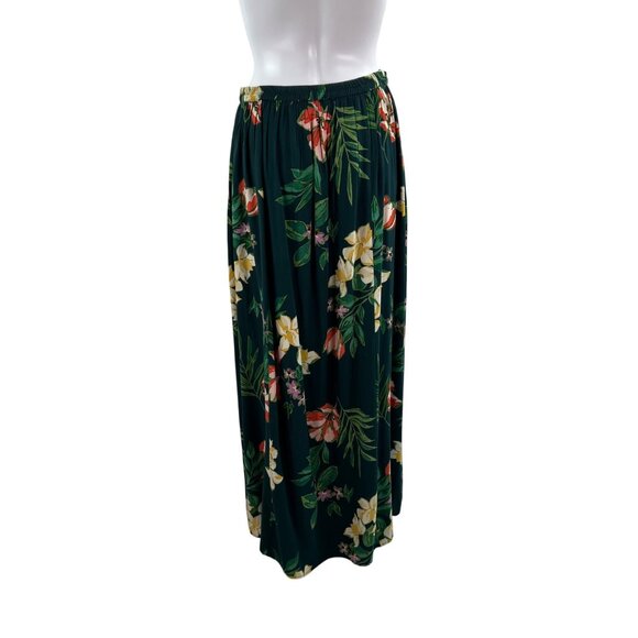 Anthropologie Patrons Of Peace Floral S Flowy Maxi Skirt Green Resort Bloomcore - Picture 9 of 16